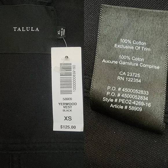 Aritzia Talula Yerwood Utility Vest Flap Pockets Drawstring Waist Epaulet - Picture 12 of 12